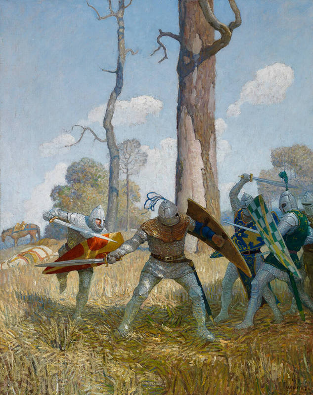 "They fought with him on foot more than three hours, both before him and behind him"