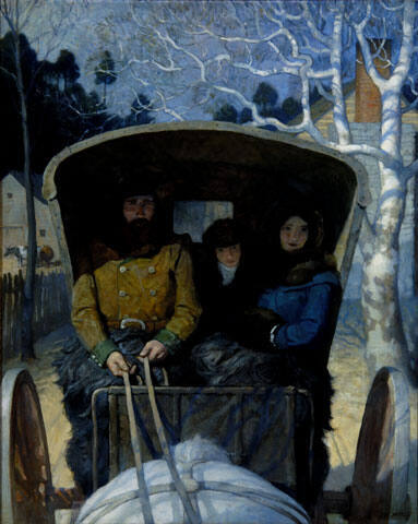 The Fraser Family
He was crammed, stiff and heated, into the old chaise between his parents