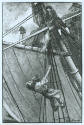 caption: "The coxswain loosed his grasp upon the shrouds...," illustration by Walter Paget for …