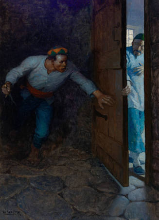 "Ahi!  If he hurts so much as the little finger of my captain," Memgumban screamed, "I shall tie you to an ant hill."  And he leaped at the Chinaman with his kris