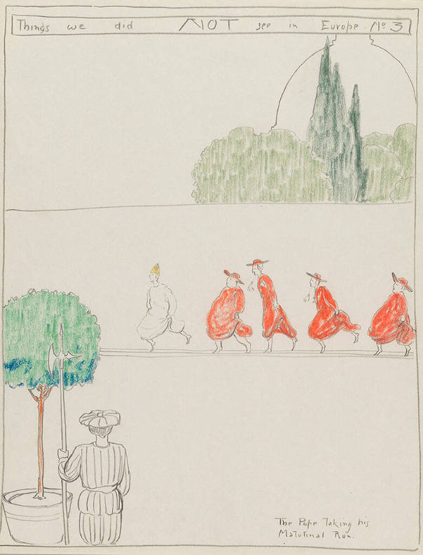 The Pope Taking His Matutional Run