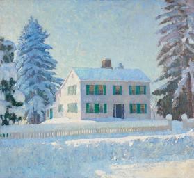 Zirngiebel House, Needham -- Heavy Snow