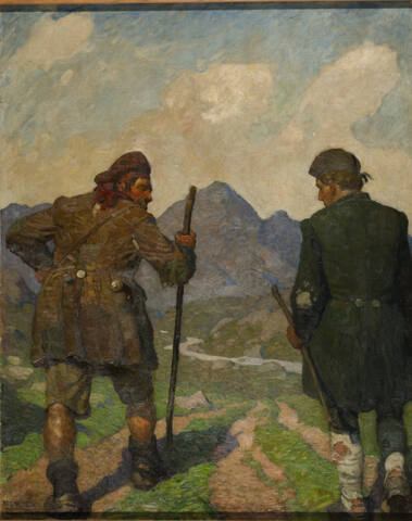 The Blind Beggar on the Isle of Mull
In about half an hour of walk, I over took a great, ragged man, moving pretty fast but feeling before him with a staff