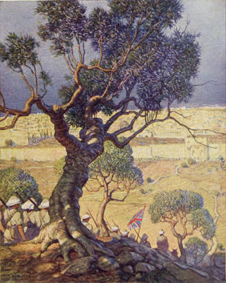 What the Crusader Dreamed of Has Now Come True--The English Troops Descending the Mount of Olives