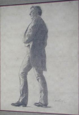 untitled (standing male figure, from the side)