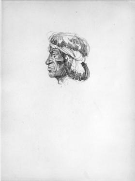 untitled (male indian head in profile)