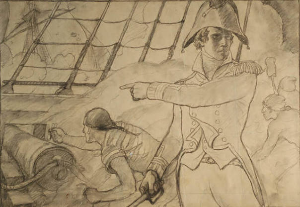 Captain Horatio Hornblower, composition drawing