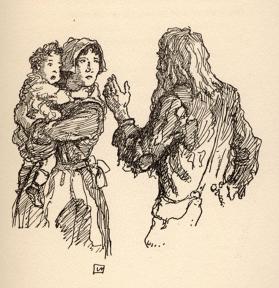 Rip Van Winkle, untitled drawing (Rip Van Winkle, his daughter and grandchild)