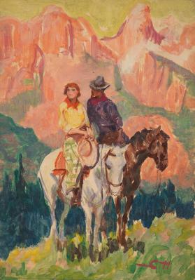 Man and Woman on Horseback