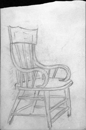 Untitled (study of a Windsor chair)