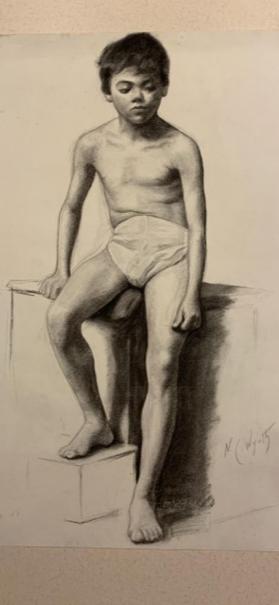 Study of a young male model